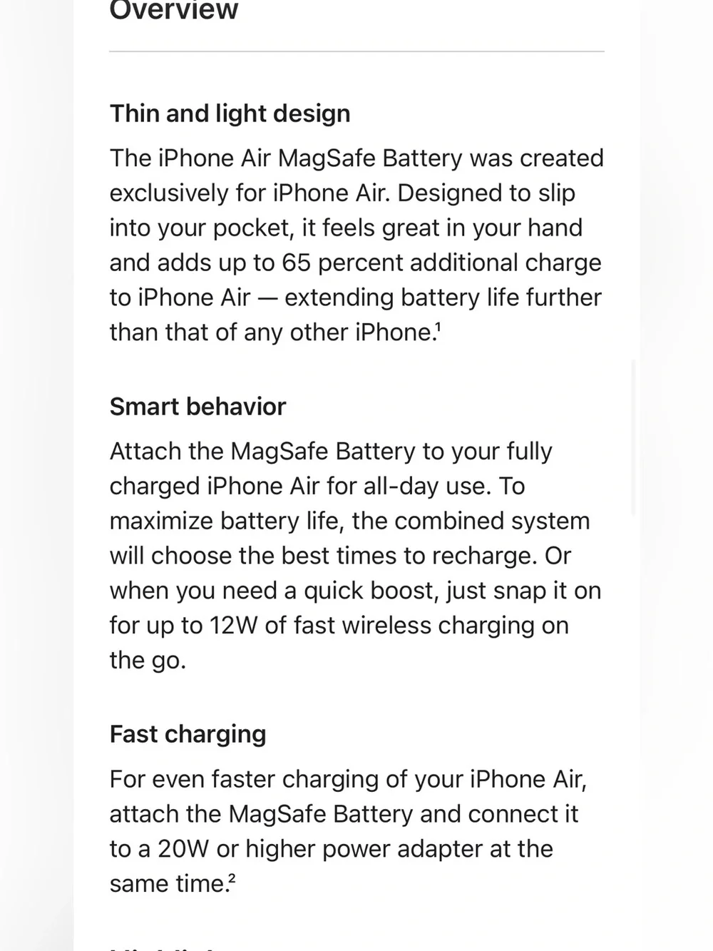 iPhone Air MagSafe Battery